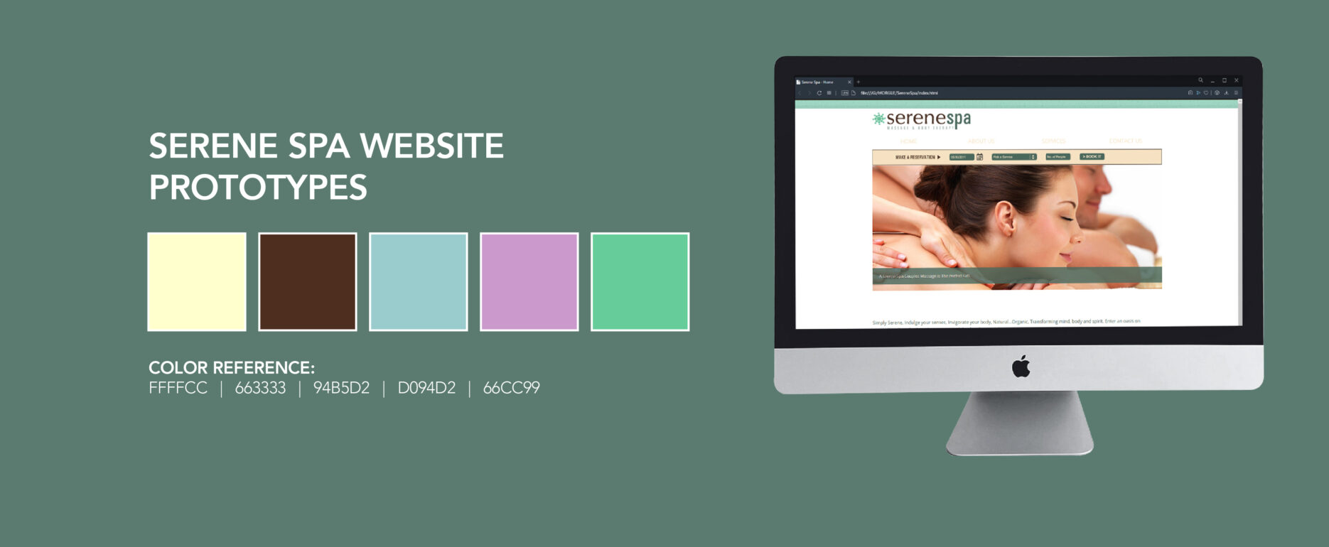 Serene Spa Website Prototypes