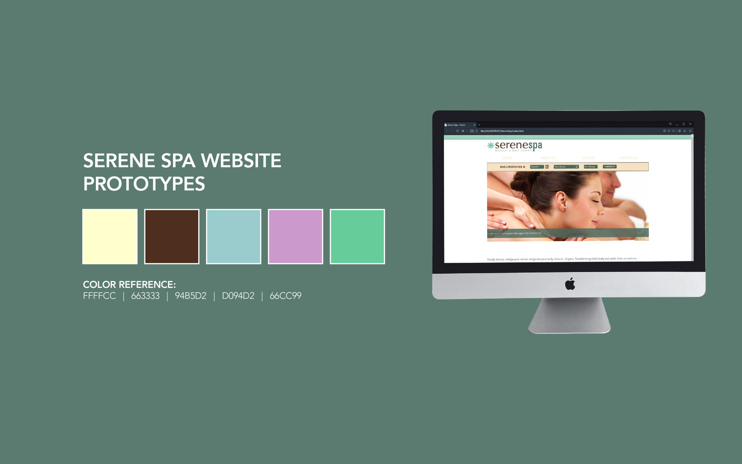 Serene Spa Website Prototypes